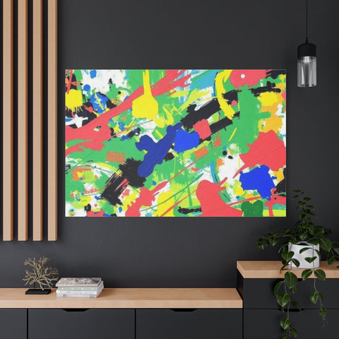 Abstract Color Splash Canvas Print — Vibrant Modern Wall Art