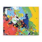 Abstract Color Splash Matte Canvas — Stretched Wall Art