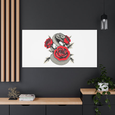 Matte Stretched Canvas - Snake Wall Art