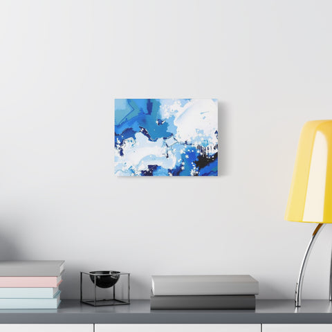 Abstract Blue Galaxy Canvas Print — Matte Stretched Wall Art