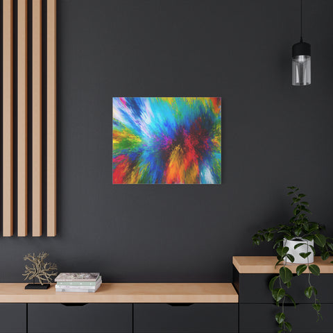 Abstract Color Explosion Matte Canvas Print