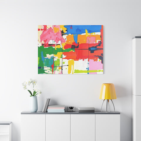Abstract Color Splash Matte Canvas Print — Vibrant Modern Wall Art