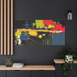 Abstract Color Splash Matte Canvas Print — Modern Stretched Wall Art