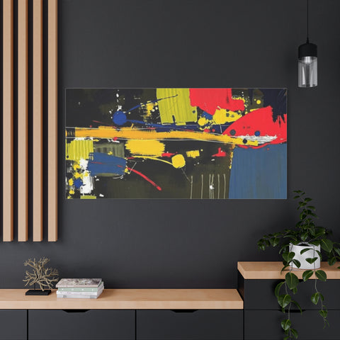 Abstract Color Splash Matte Canvas Print — Modern Stretched Wall Art