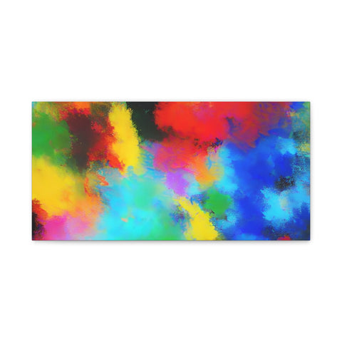 Abstract Color Burst Canvas Print — Vibrant Stretched Matte Wall Art