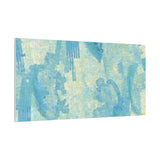 Abstract Aqua Brushstroke Canvas Print — Coastal Blue Wall Art