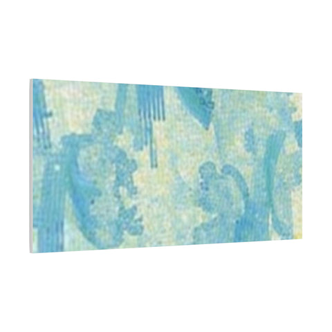 Abstract Aqua Brushstroke Canvas Print — Coastal Blue Wall Art