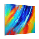 Abstract Rainbow Wave Matte Canvas Print — Vibrant Stretched Wall Art