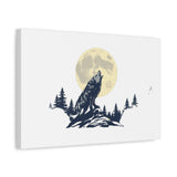 Howling Wolf Moon Matte Canvas Wall Art — Stretched 1.25"