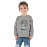 Toddler Tee — "Tiny Terror" Cute Monster Long-Sleeve Shirt