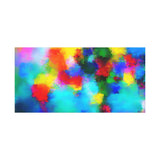 Abstract Rainbow Splash Matte Canvas Print