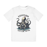 Legends Never Sink Octopus Graphic Tee — Nautical Pirate Skull Tee for Men