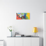 Abstract Color Splash Matte Canvas — Stretched Wall Art