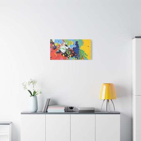 Abstract Color Splash Matte Canvas — Stretched Wall Art