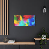 Abstract Color Burst Canvas Print — Vibrant Stretched Matte Wall Art