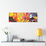 Abstract Color Splash Canvas Print - Vibrant Stretched Matte Wall Art