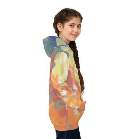 Kids Abstract Brushstroke Hoodie