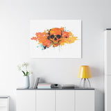Skull Art Canvas Print – Vibrant Paint-Splash Skull Wall Decor