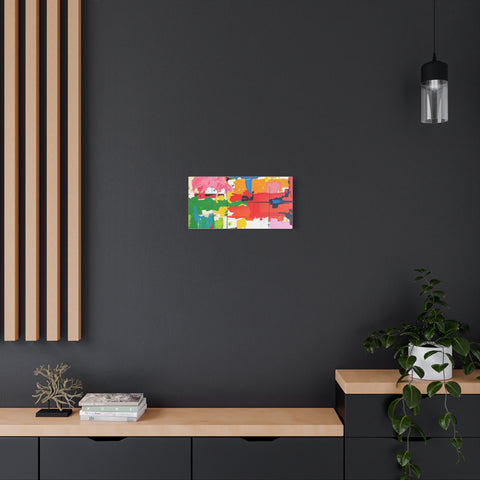 Abstract Color Splash Matte Canvas Print — Vibrant Modern Wall Art