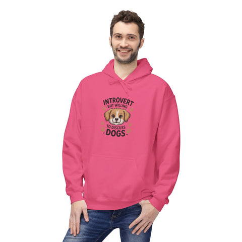 Introvert But Willing To Discuss Dogs Hoodie — Cute Dog Lover Pullover