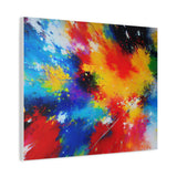 Abstract Color Splash Matte Canvas Print — Vibrant Stretched Wall Art