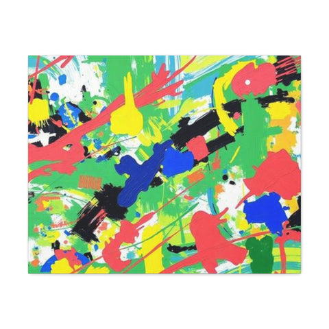 Abstract Color Splash Canvas Print — Vibrant Modern Wall Art