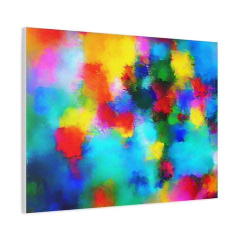 Abstract Rainbow Splash Matte Canvas Print