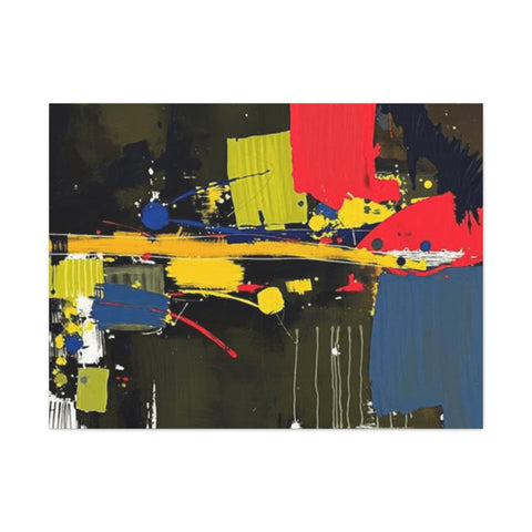 Abstract Color Splash Matte Canvas Print — Modern Stretched Wall Art