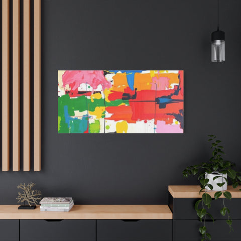 Abstract Color Splash Matte Canvas Print — Vibrant Modern Wall Art