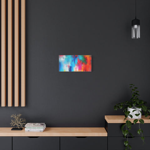 Vibrant Abstract Color Splash Matte Canvas Print