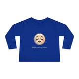 Toddler Long Sleeve Tee — 'Wake Me Up Later' Sleepy Emoji Kids Shirt