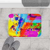 Color Splash Bath Mat — Vibrant Abstract Paint Splash Bathroom Rug