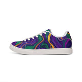 Low-Top Sneakers — Psychedelic Marble Swirl Leather