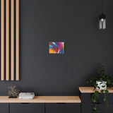 Abstract Rainbow Swirl Matte Canvas Print (Stretched)