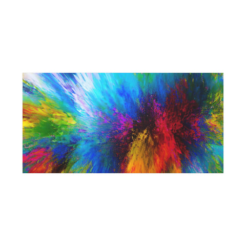 Abstract Color Explosion Matte Canvas Print