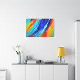 Abstract Rainbow Wave Matte Canvas Print — Vibrant Stretched Wall Art