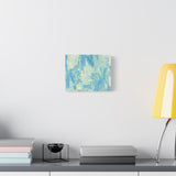 Abstract Aqua Brushstroke Canvas Print — Coastal Blue Wall Art