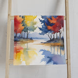 Autumn Watercolor Trees Hand Towel