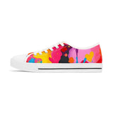 Colorful Abstract Paint Splash Women's Low Top Sneakers