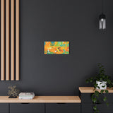 Abstract Orange & Green Canvas Art — Vibrant Modern Wall Decor