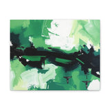 Abstract Green Brushstroke Canvas Print