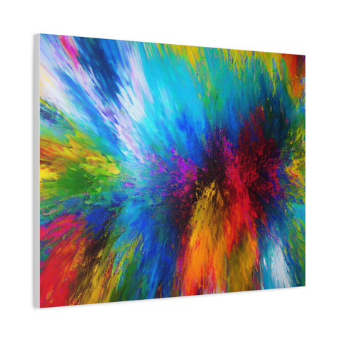 Abstract Color Explosion Matte Canvas Print