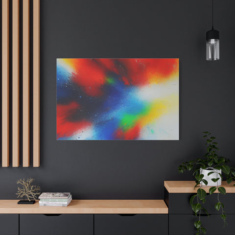Abstract Color Burst Canvas Print — Vibrant Stretched Matte Wall Art