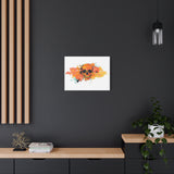 Skull Art Canvas Print – Vibrant Paint-Splash Skull Wall Decor