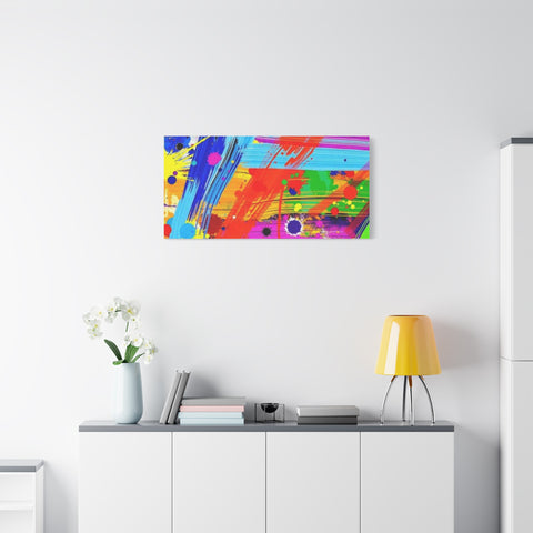 Abstract Color Splash Canvas Print — Vibrant Modern Wall Art