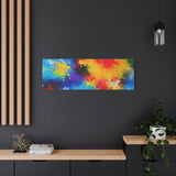 Abstract Color Splash Matte Canvas Print — Vibrant Stretched Wall Art