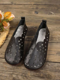 Perforated Leather Slip-On Loafers