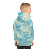 Kids Hoodie - Blue Watercolor Camo All-Over Print
