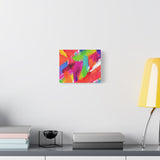 Abstract Rainbow Brushstrokes Matte Canvas Wall Art — Vibrant Stretched 1.25"