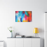 Vibrant Abstract Color Splash Matte Canvas Print